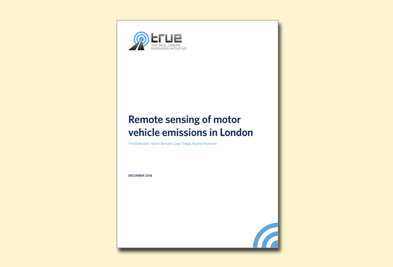 Remote sensing of motor vehicle emissions in London