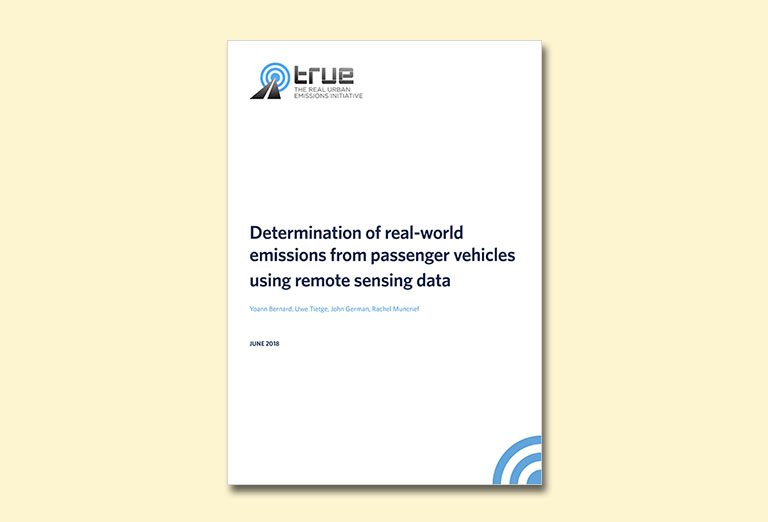 Determination of real-world emissions from passenger vehicles using remote sensing data