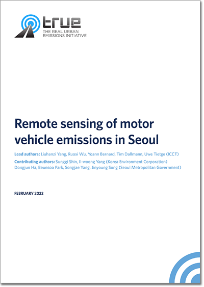 Remote sensing of motor vehicle emissions in Seoul