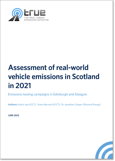 Assessment of real-world vehicle emissions in Scotland in 2021