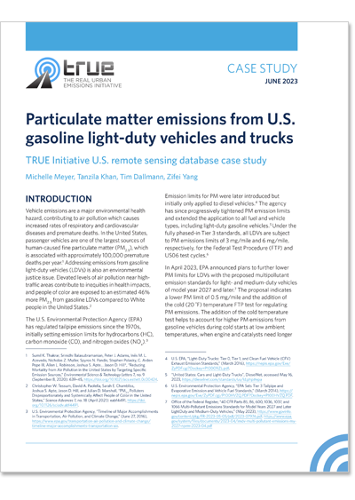 Particulate matter emissions from U.S. gasoline light-duty vehicles and trucks