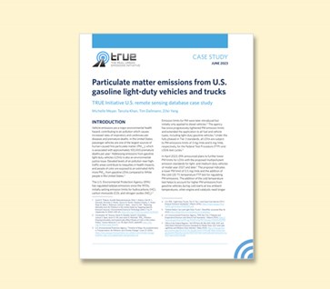 Particulate matter emissions from U.S. gasoline light-duty vehicles and trucks