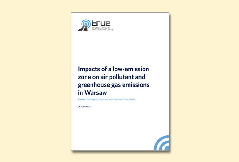 Impacts of a low-emission zone on air pollutant and greenhouse gas emissions in Warsaw