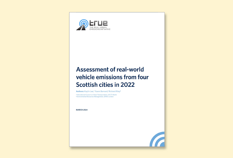 Assessment of real-world vehicle emissions from four Scottish cities in 2022