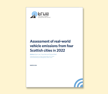 Assessment of real-world vehicle emissions from four Scottish cities in 2022
